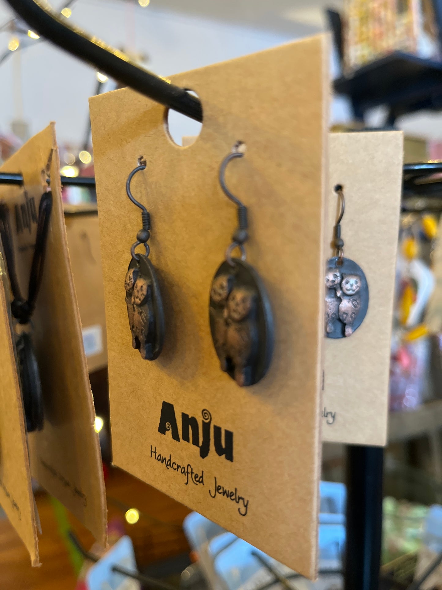 Pewter Otter Earrings