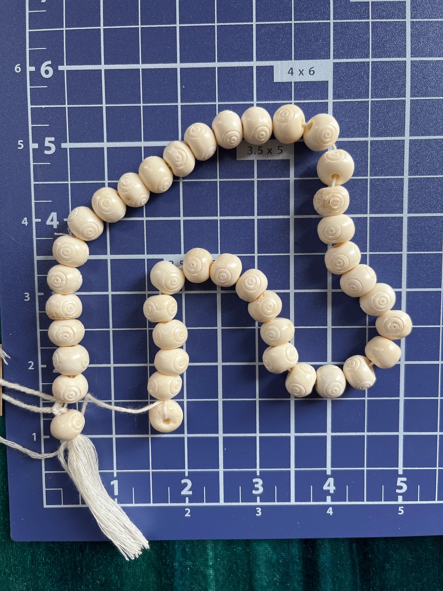 Carved Ox Bone Beads