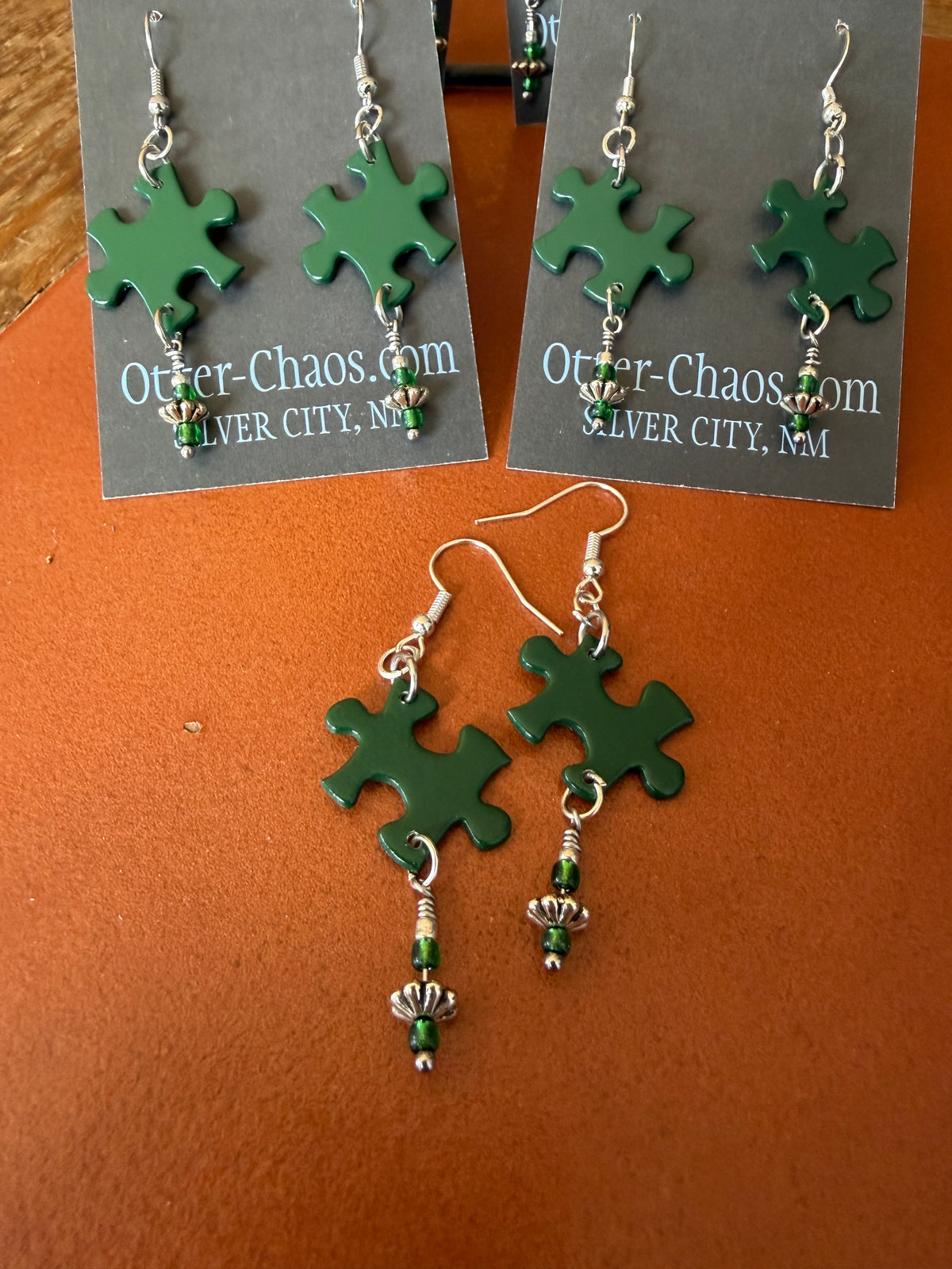 Puzzle piece earrings