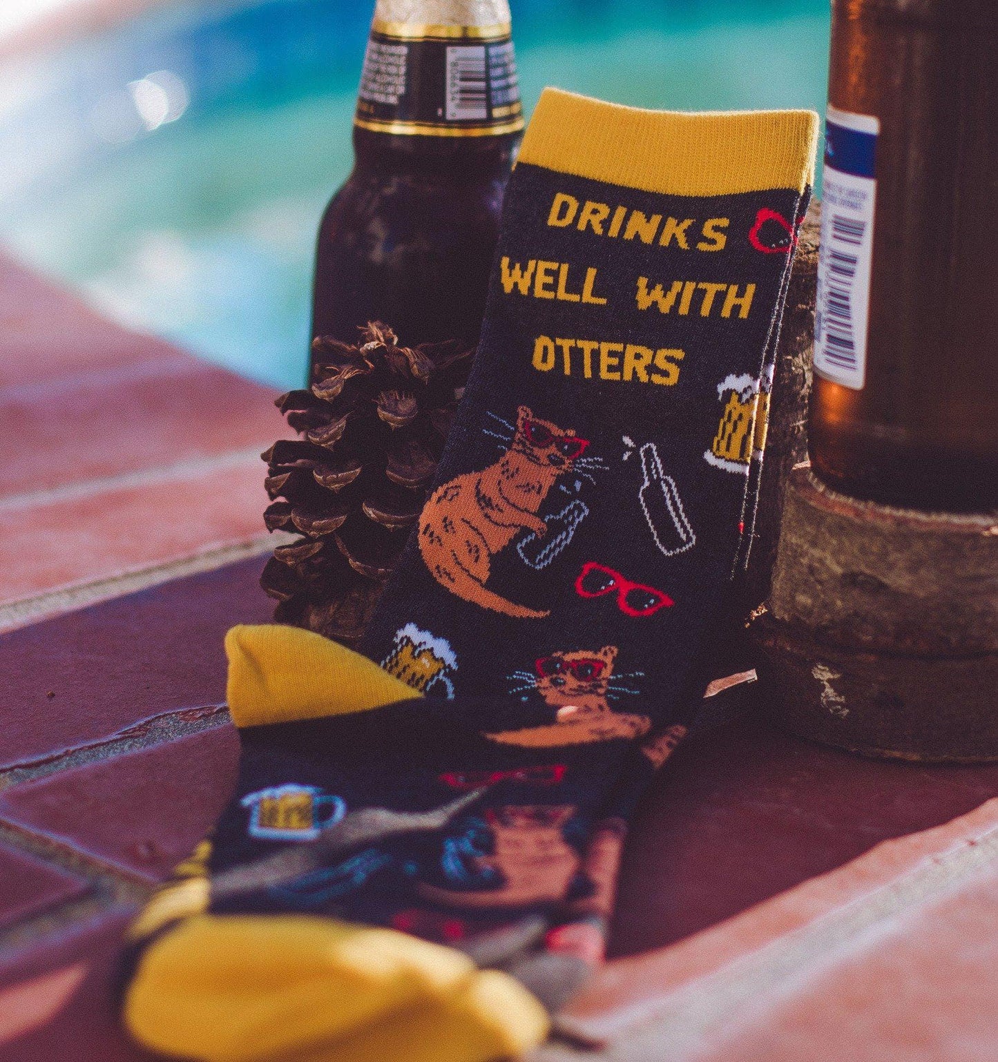 Drinks Well With Otters Socks