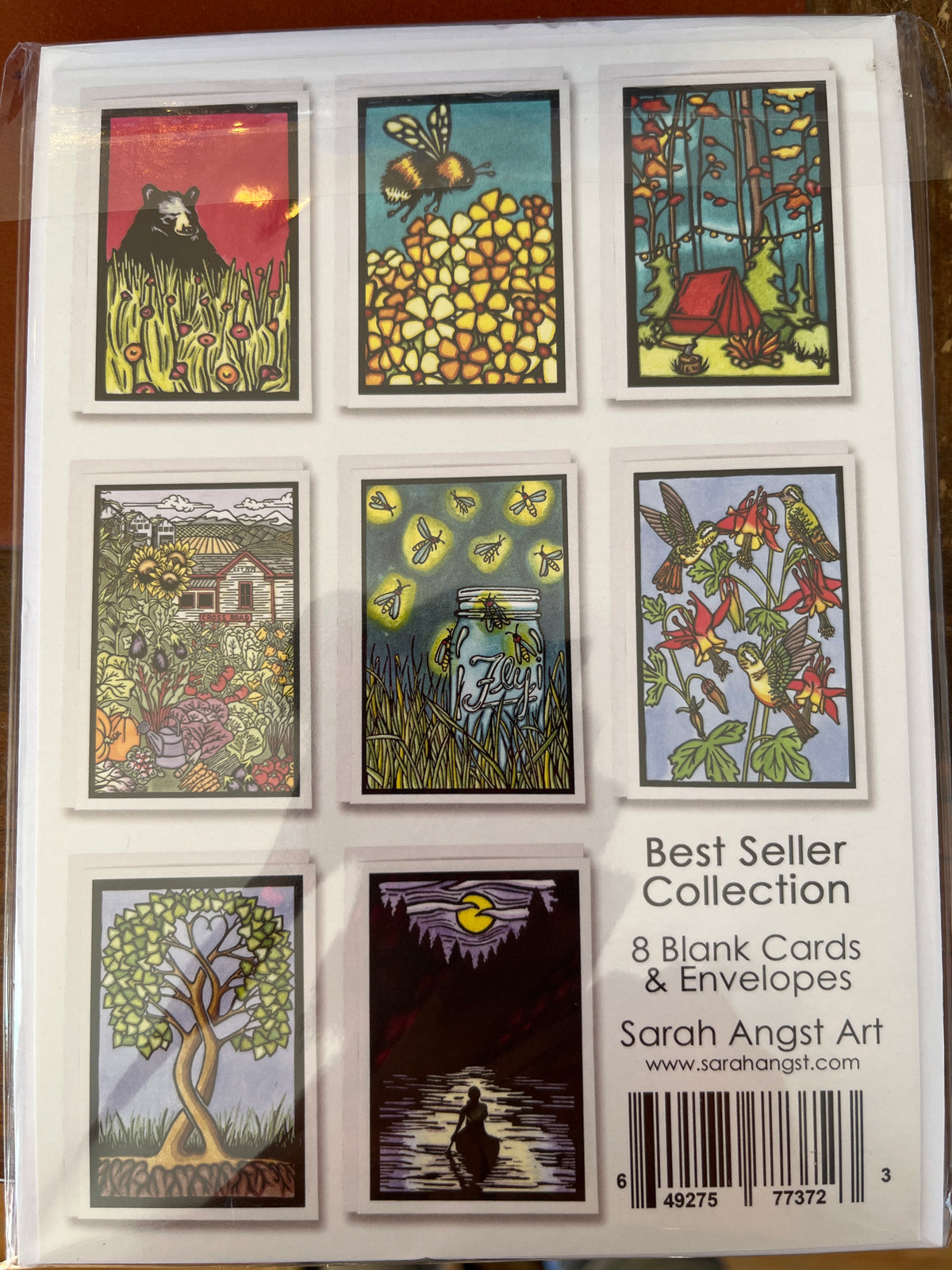 Collection of  8 Sarah Angst cards