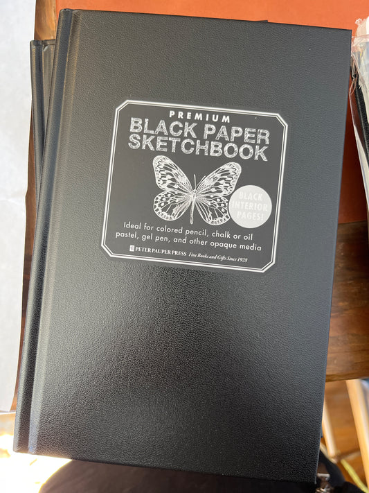 Black paper sketchbook