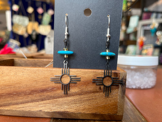 Zia with Turquoise earrings
