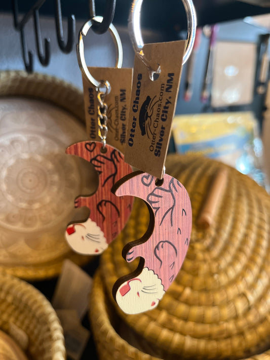 Wooden Otter Keychain