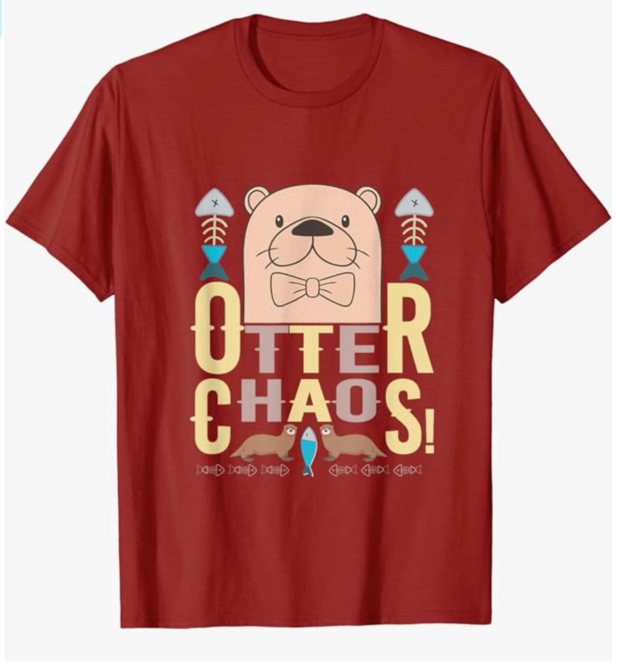 Red OTTER CHAOS Men’s T-shirt